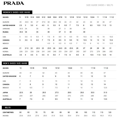 prada mens clothing size guide